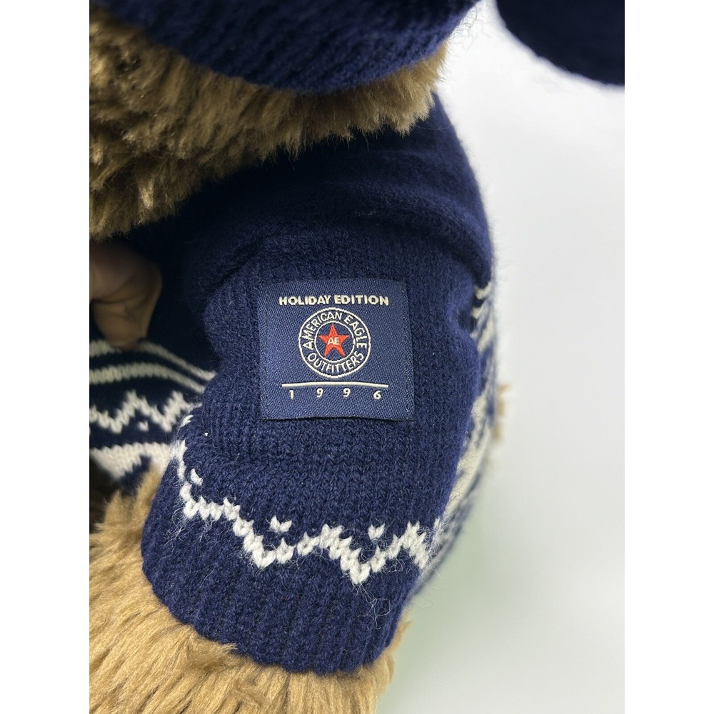 American Eagle Teddy Bear Plush Stuffed Animal Holiday Ed 1996 Approx 19" VTG - Picture 3 of 9